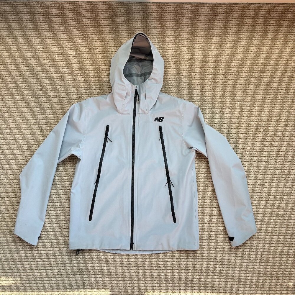 New Balance Water Proof Ski Shell Jacket - Light Gray - Mens Large